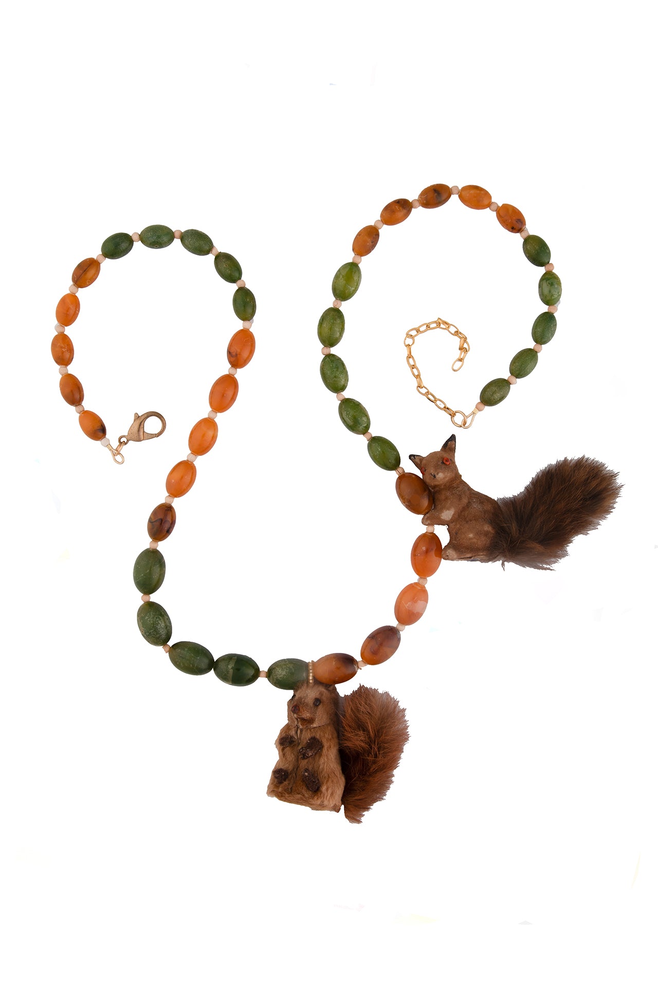 A Squad of Squirrels on Autumnal Coloured Necklaces | Hopetown & Hunter