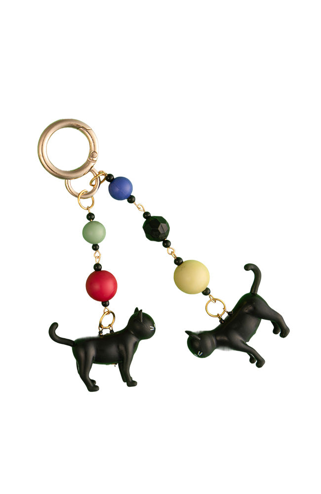 Bag Charm With Two Black Cats | Hopetown & Hunter