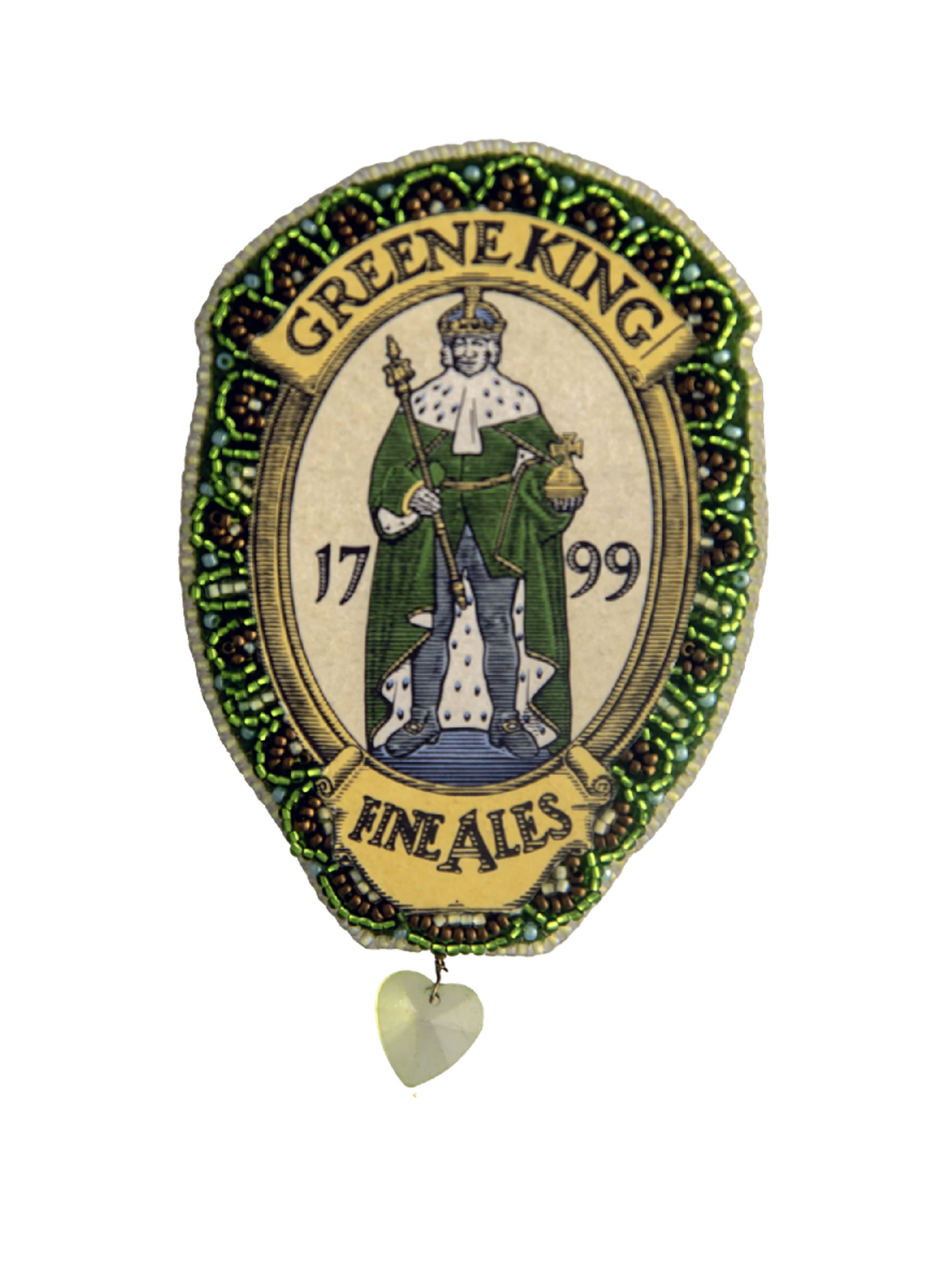 Greene King Beer Mat Brooch