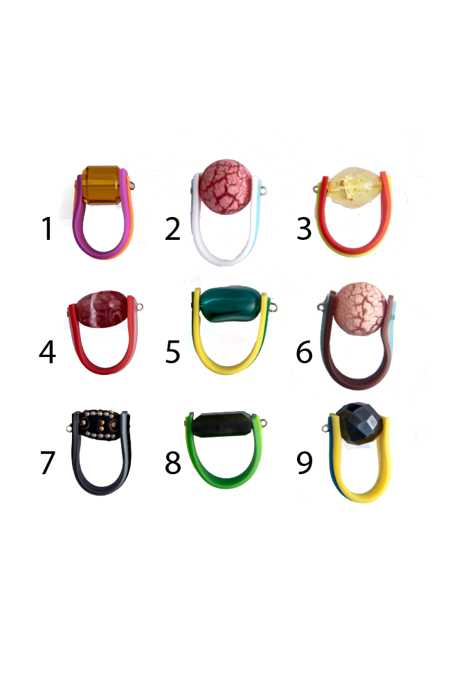 Fun Colourful Bead Rings - Size N