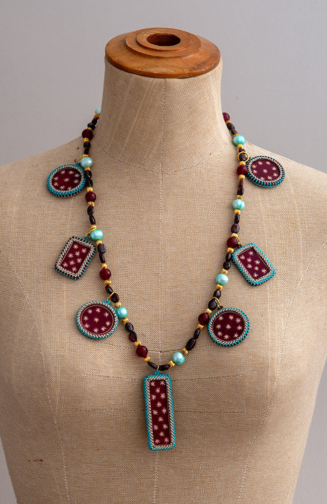 Hand Beaded Gaming Chips Necklace | Hopetown & Hunter