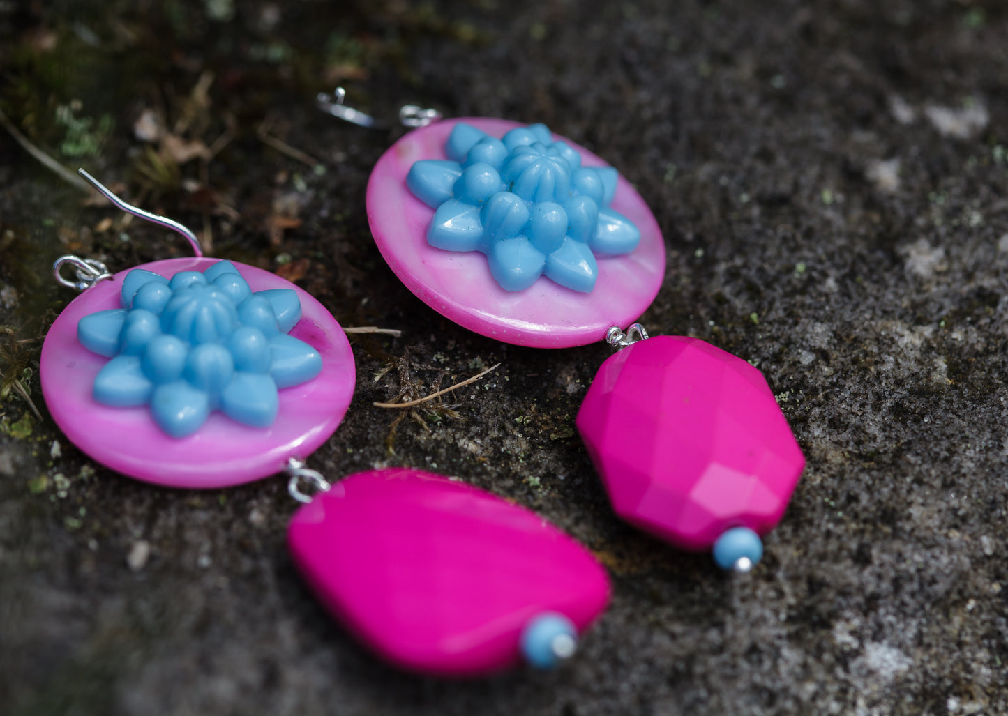 Handmade Pink Drop Earrings