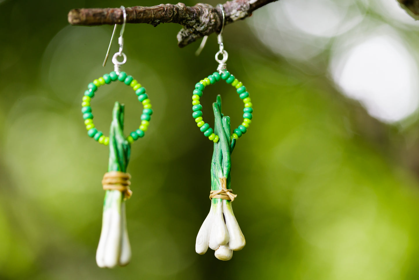 Miniature Leek Earrings