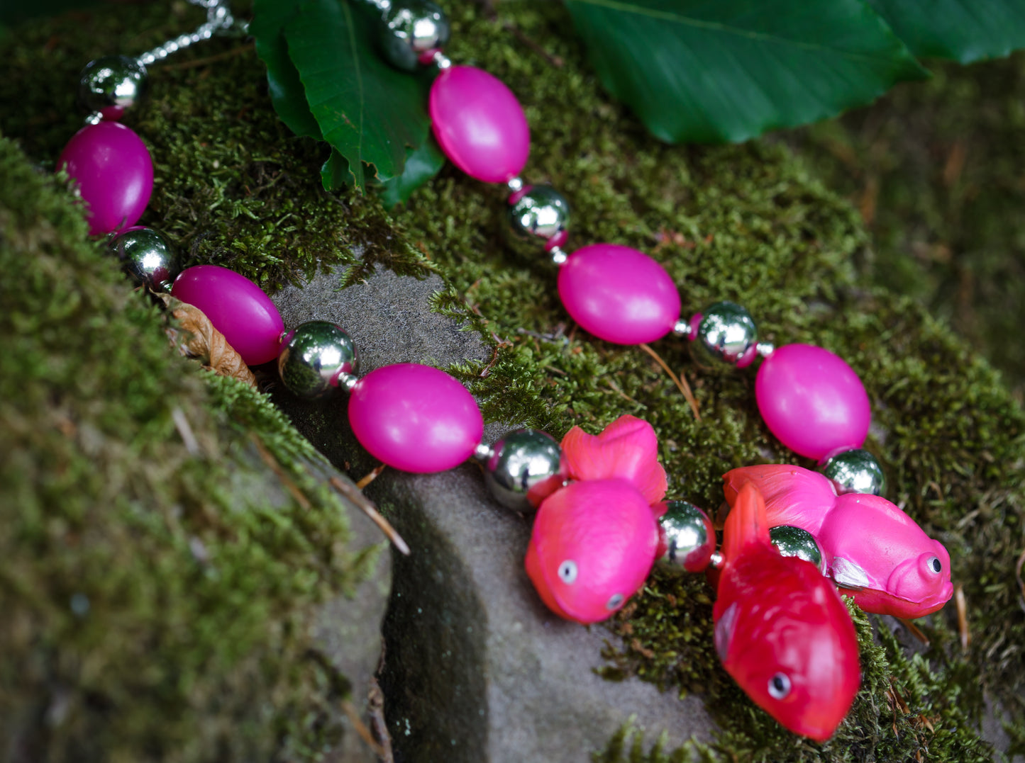 Pink Fish Necklace