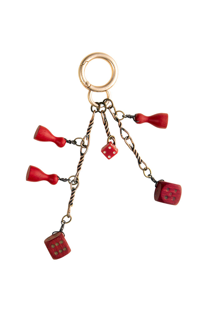 Vintage Board Game Pieces Bag Charm | Hopetown & Hunter