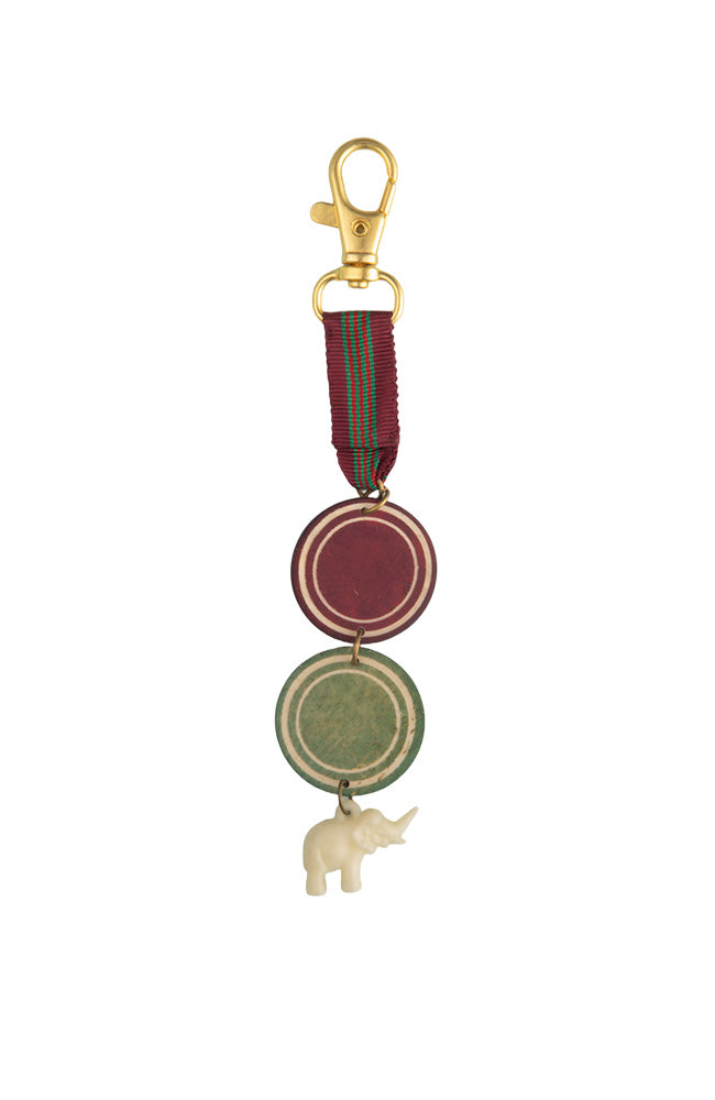 Vintage Gaming Chips And Elephant Bag Charm | Hopetown & Hunter