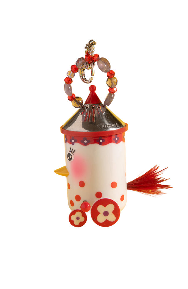 Vintage Red and White Bag Charm | Hopetown & Hunter