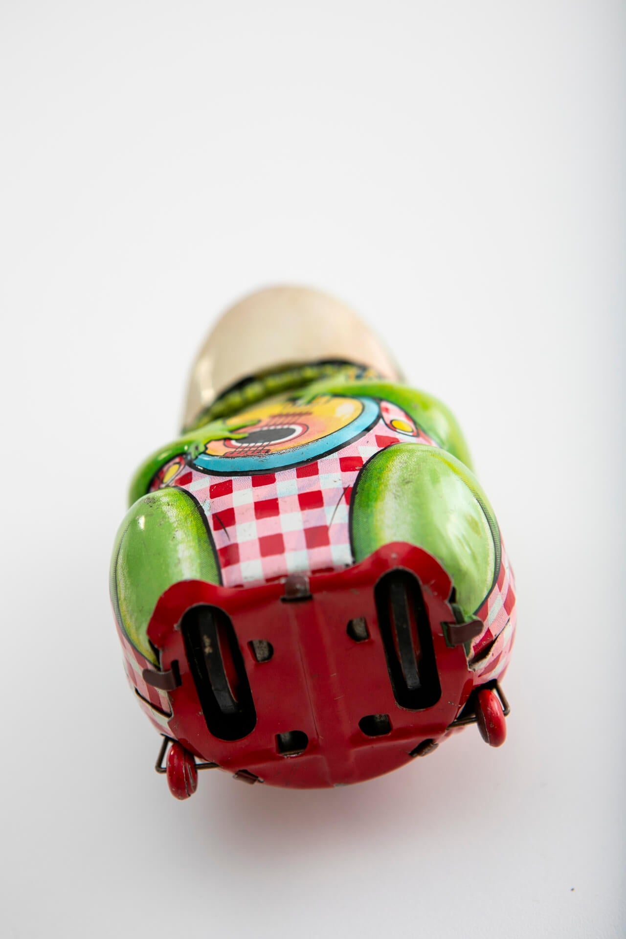 Vintage Tin Toy Frog with Detachable Handbeaded Necklace | Hopetown & Hunter