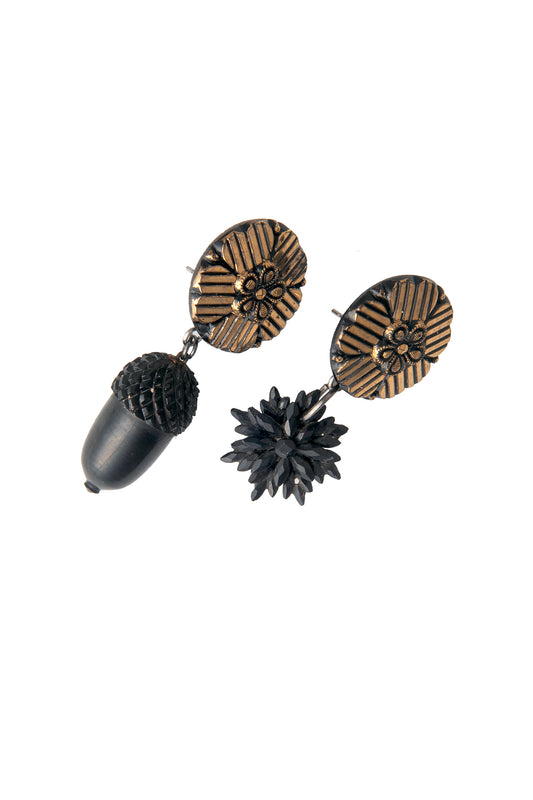 Antique Whitby Jet Charm Earrings | Hopetown & Hunter