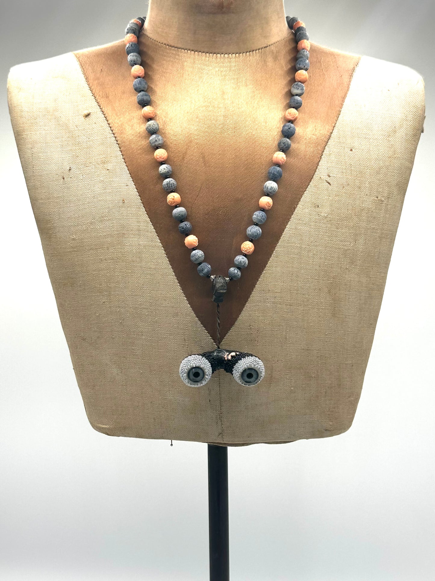 Beaded Blue Doll Eyeball Necklace | Hopetown & Hunter