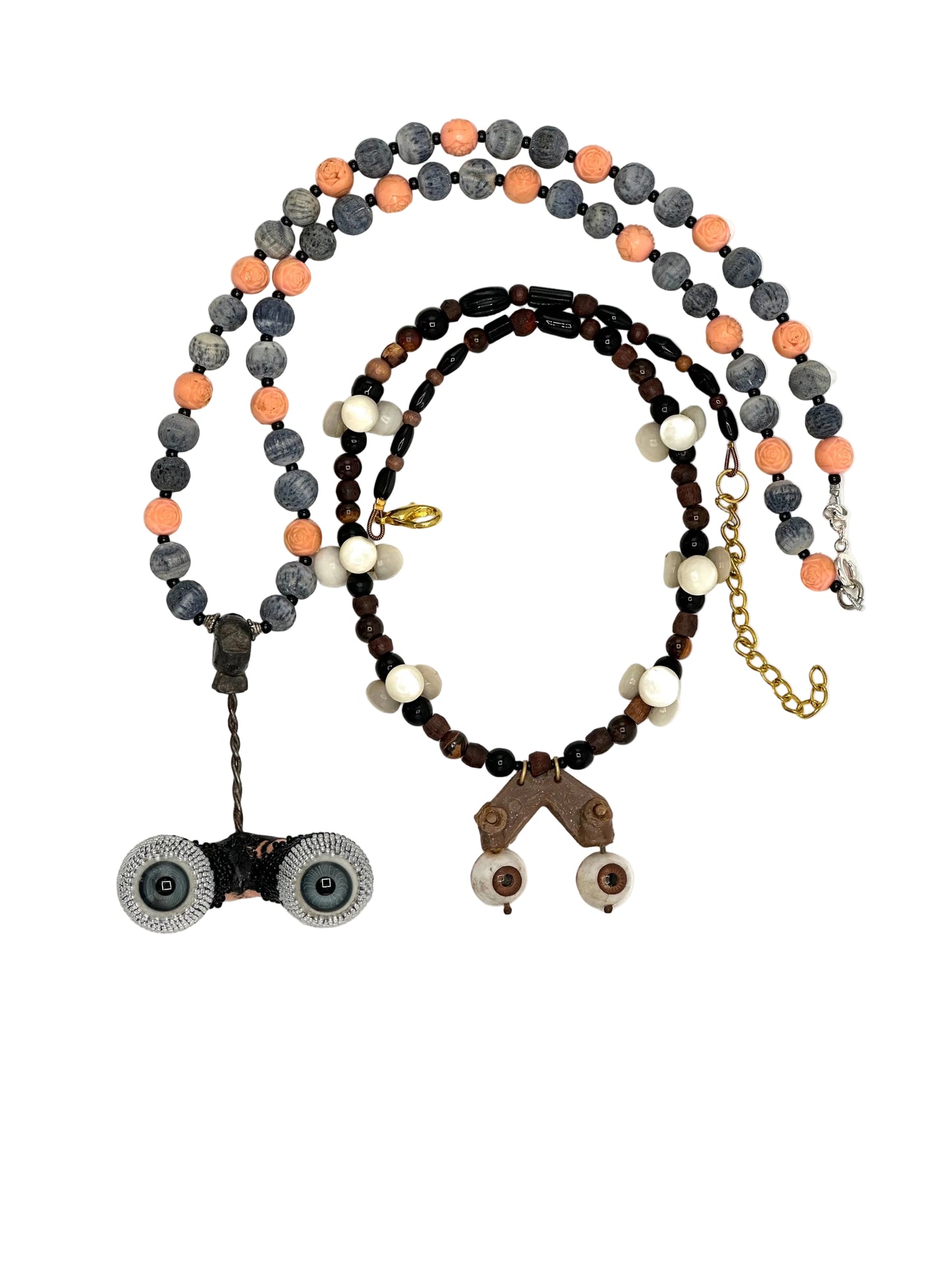 Beaded Blue Doll Eyeball Necklace | Hopetown & Hunter