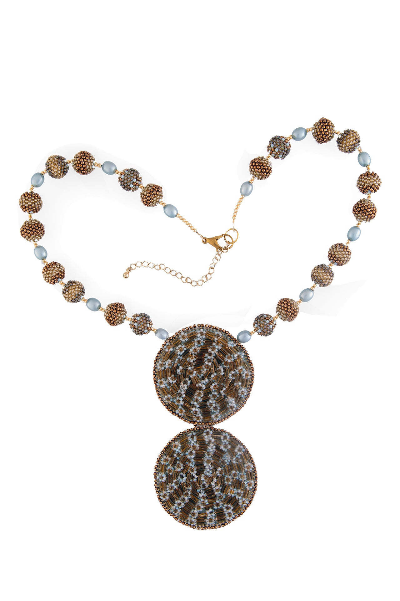 Beautiful Vintage Beadwork Necklace with Handmade Beads | Hopetown & Hunter