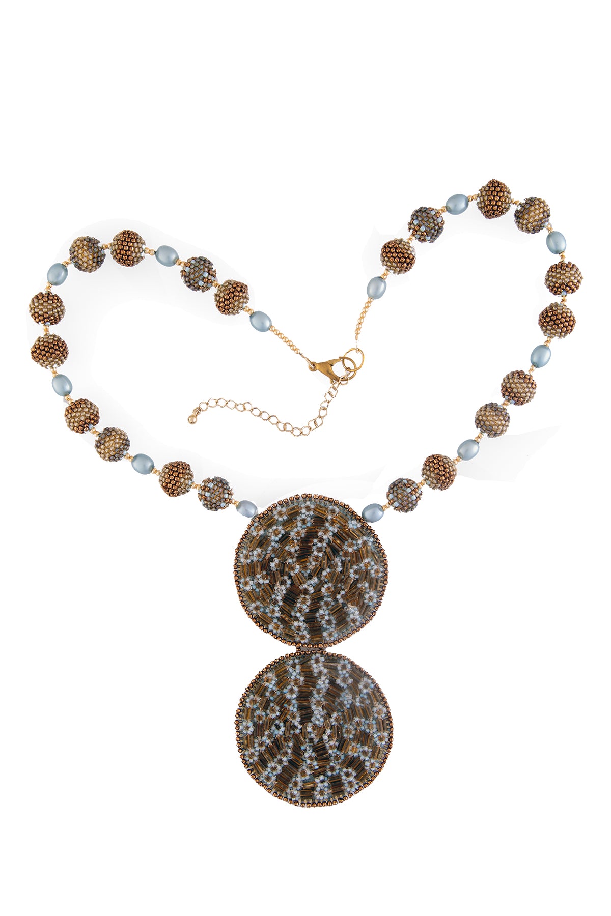 Beautiful Vintage Beadwork Necklace with Handmade Beads | Hopetown & Hunter