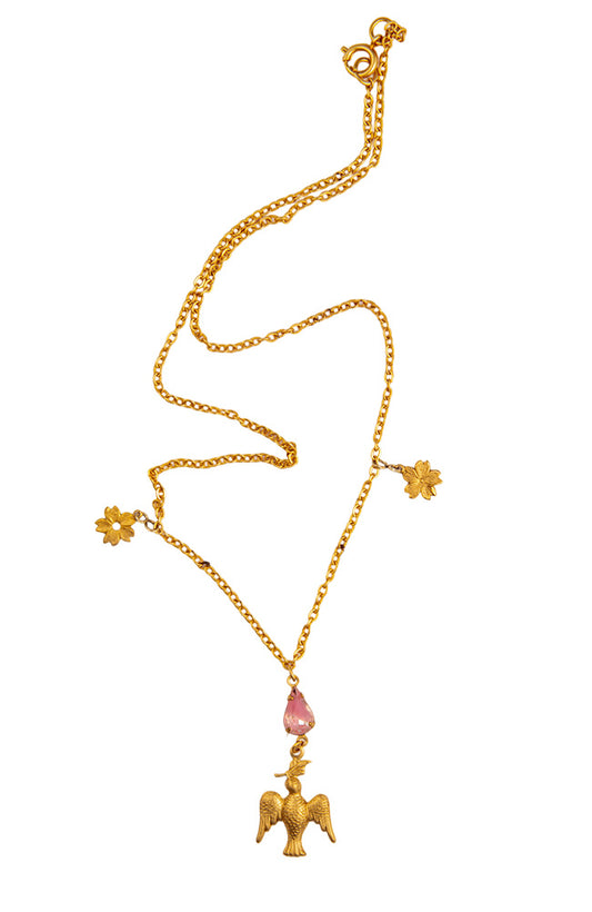 Chain With Vintage Bird And Flower Charms | Hopetown & Hunter