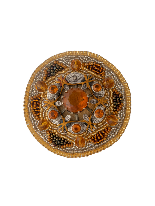 Reinvented Antique Scottish Pebble Brooch