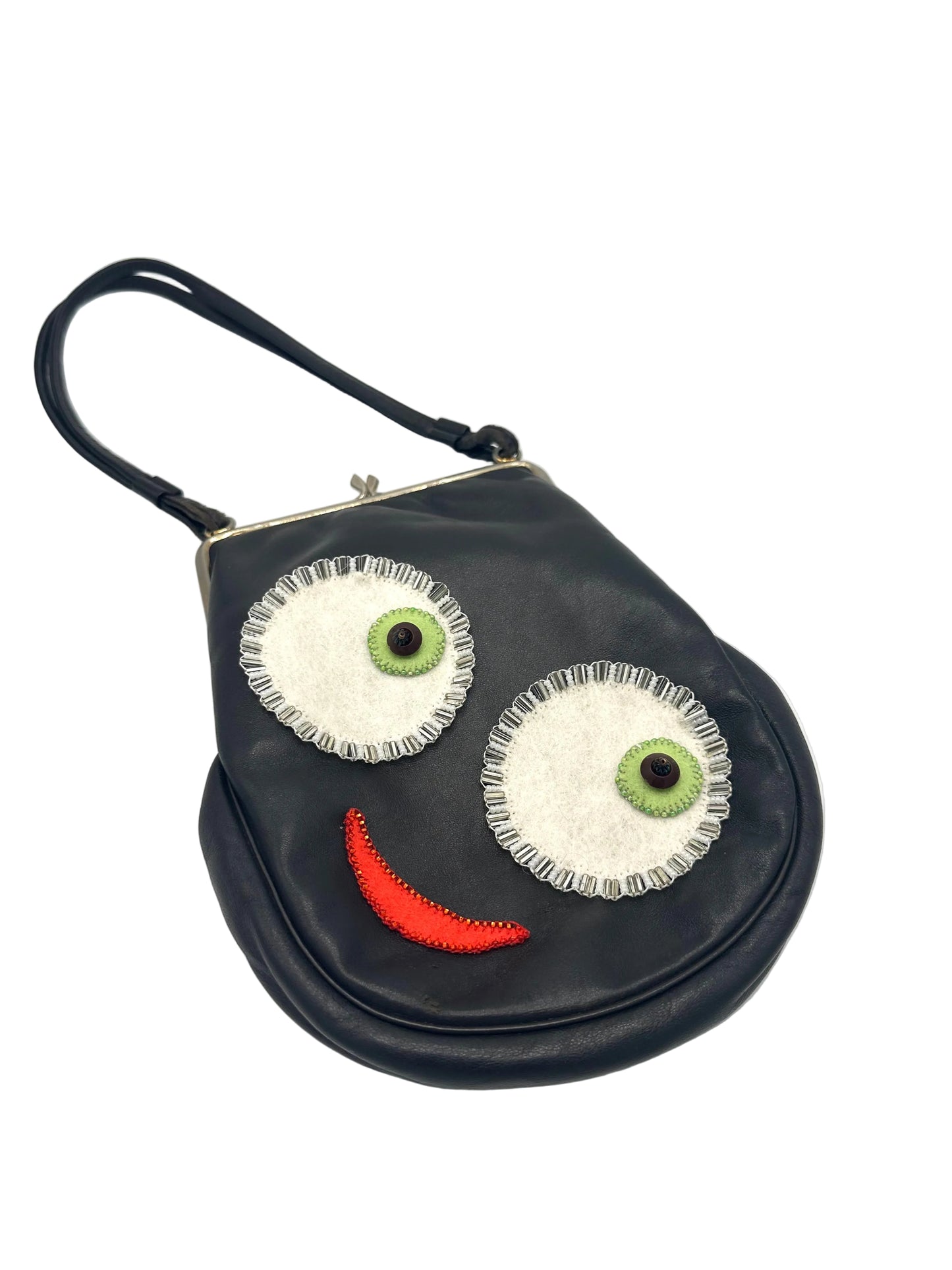 Dark Brown Leather Vintage Eye Bag | Hopetown & Hunter