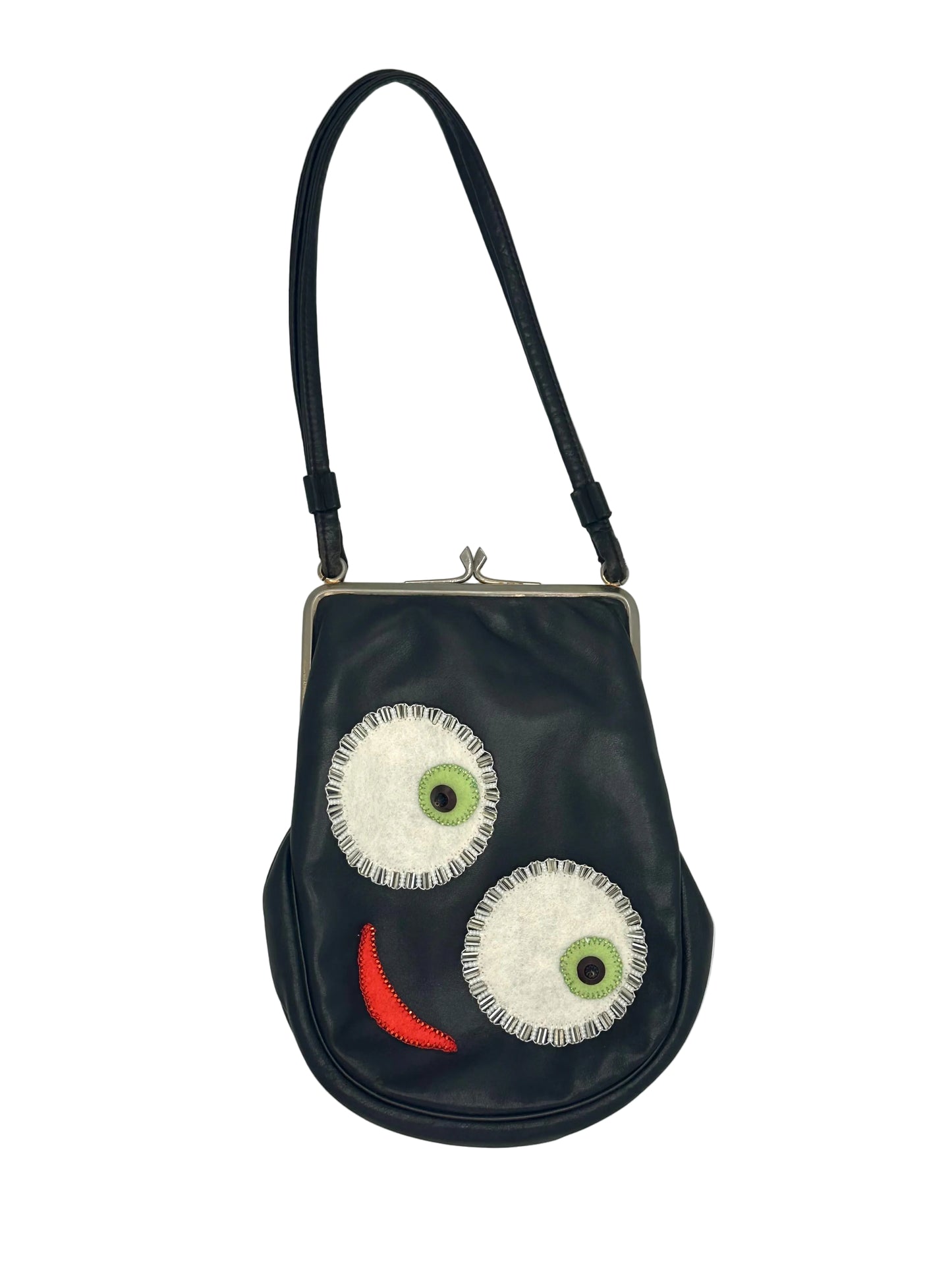 Dark Brown Leather Vintage Eye Bag | Hopetown & Hunter