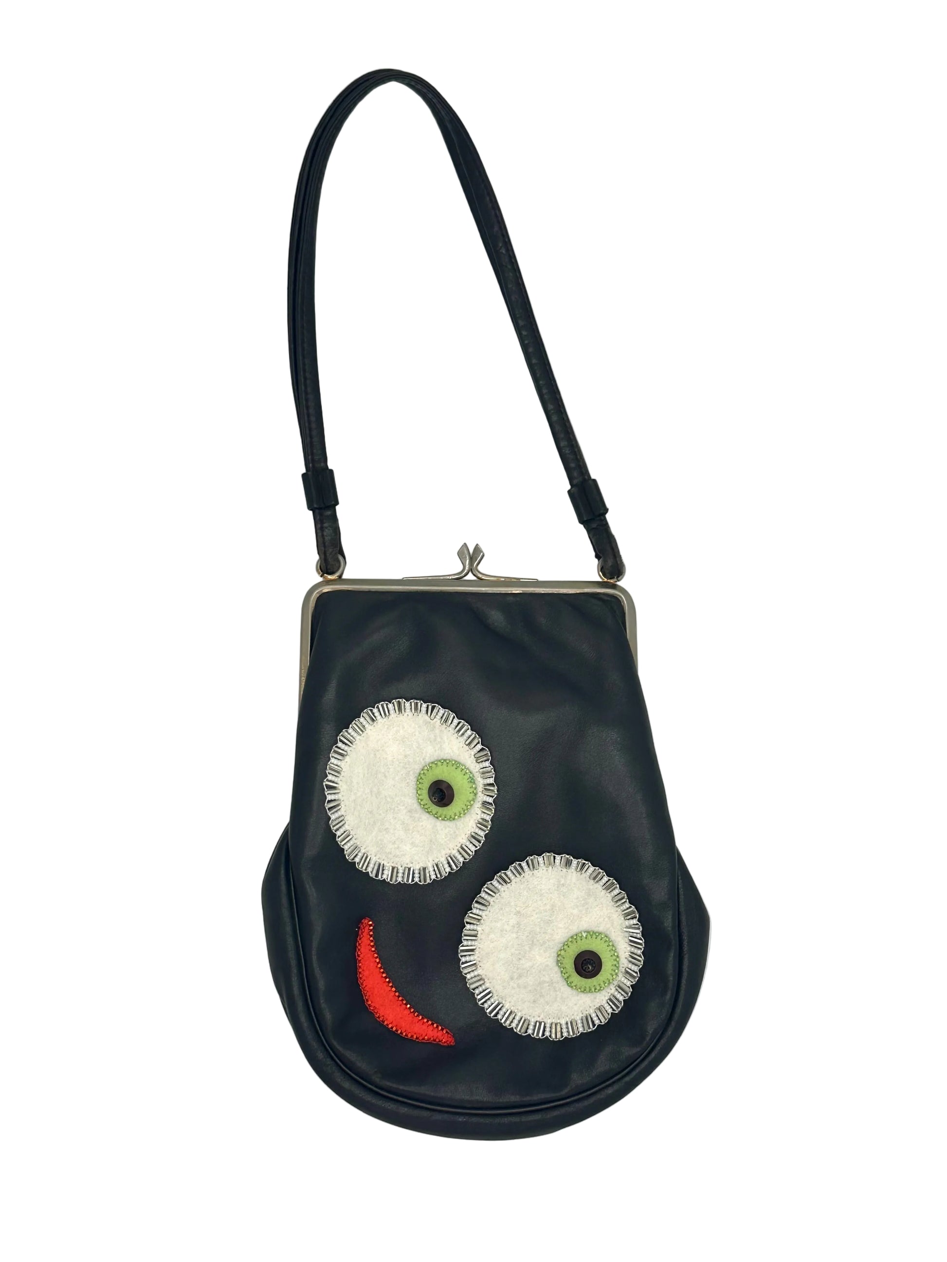 Dark Brown Leather Vintage Eye Bag | Hopetown & Hunter