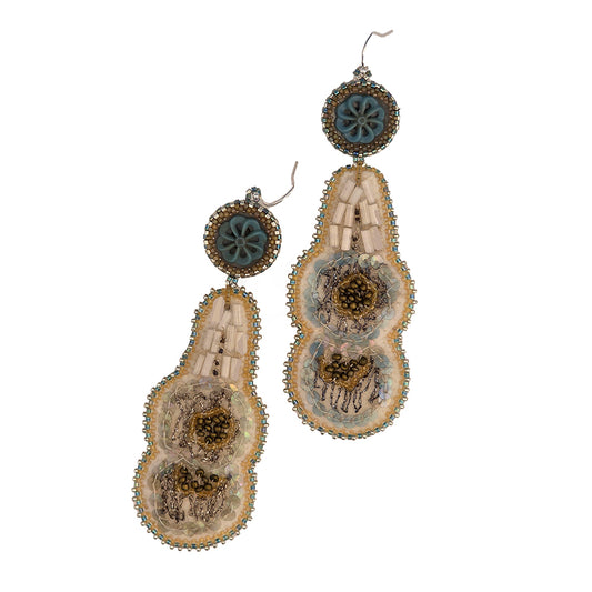 Decorative Long Textile Earrings | Hopetown & Hunter