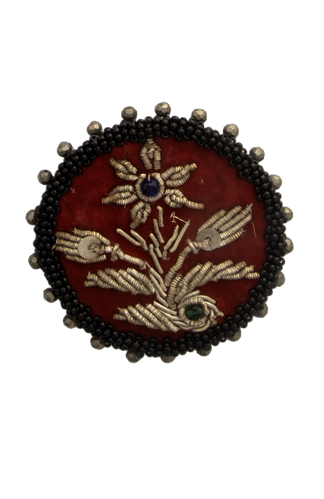 Four Handmade Red Velvet Vintage Brooches | Hopetown & Hunter