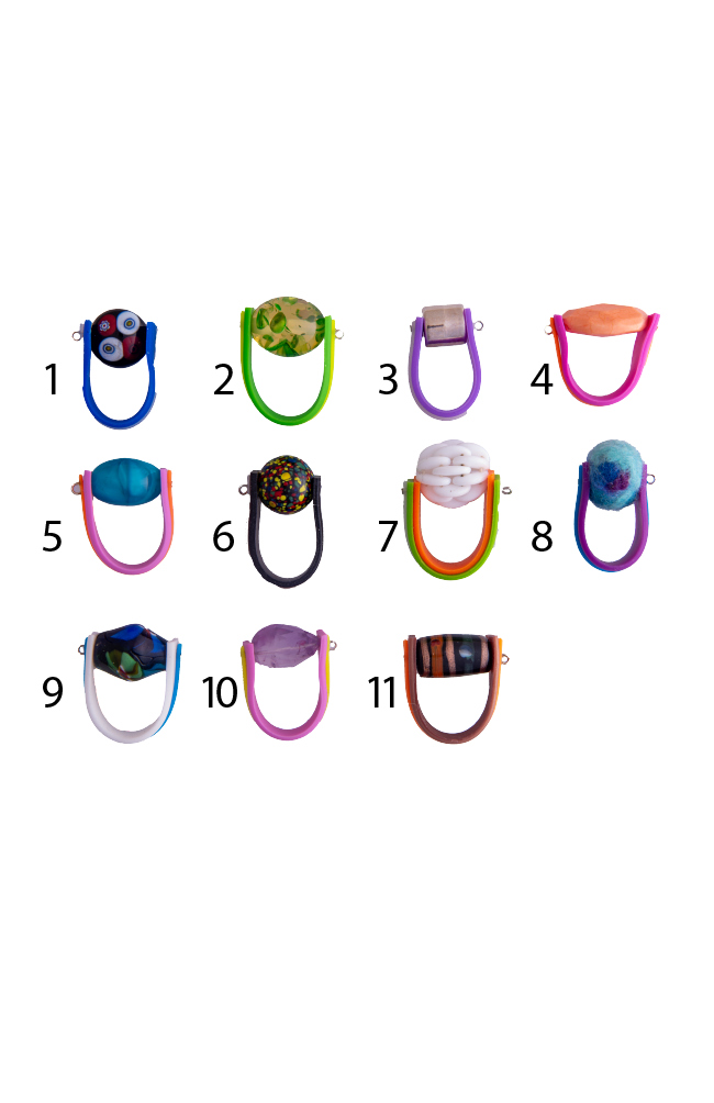 Fun Colourful Bead Rings - Size O
