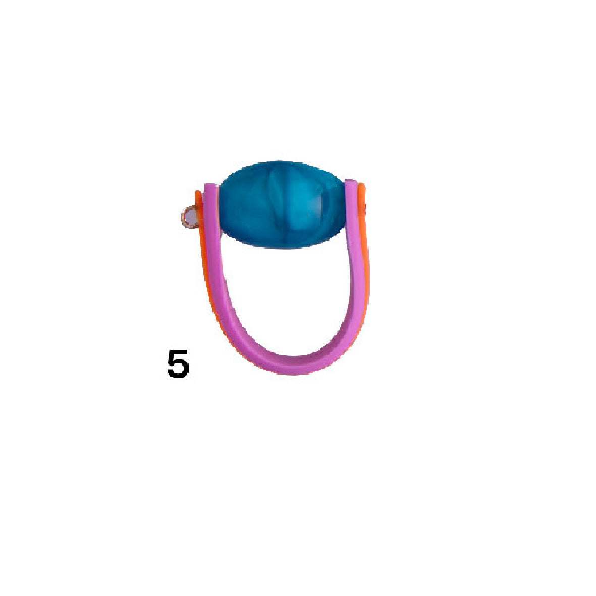 Fun Colourful Bead Rings - Size O