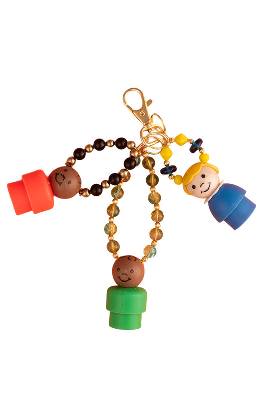 Green, Blue and Orange Fisher Price People Bag Charm | Hopetown & Hunter