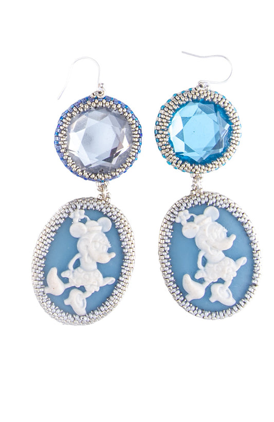 Hand Beaded Mouse Earrings
