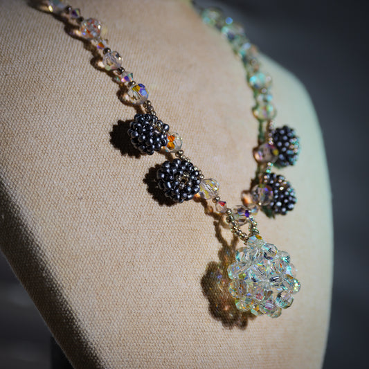 Handbead Crystal Ball Necklace