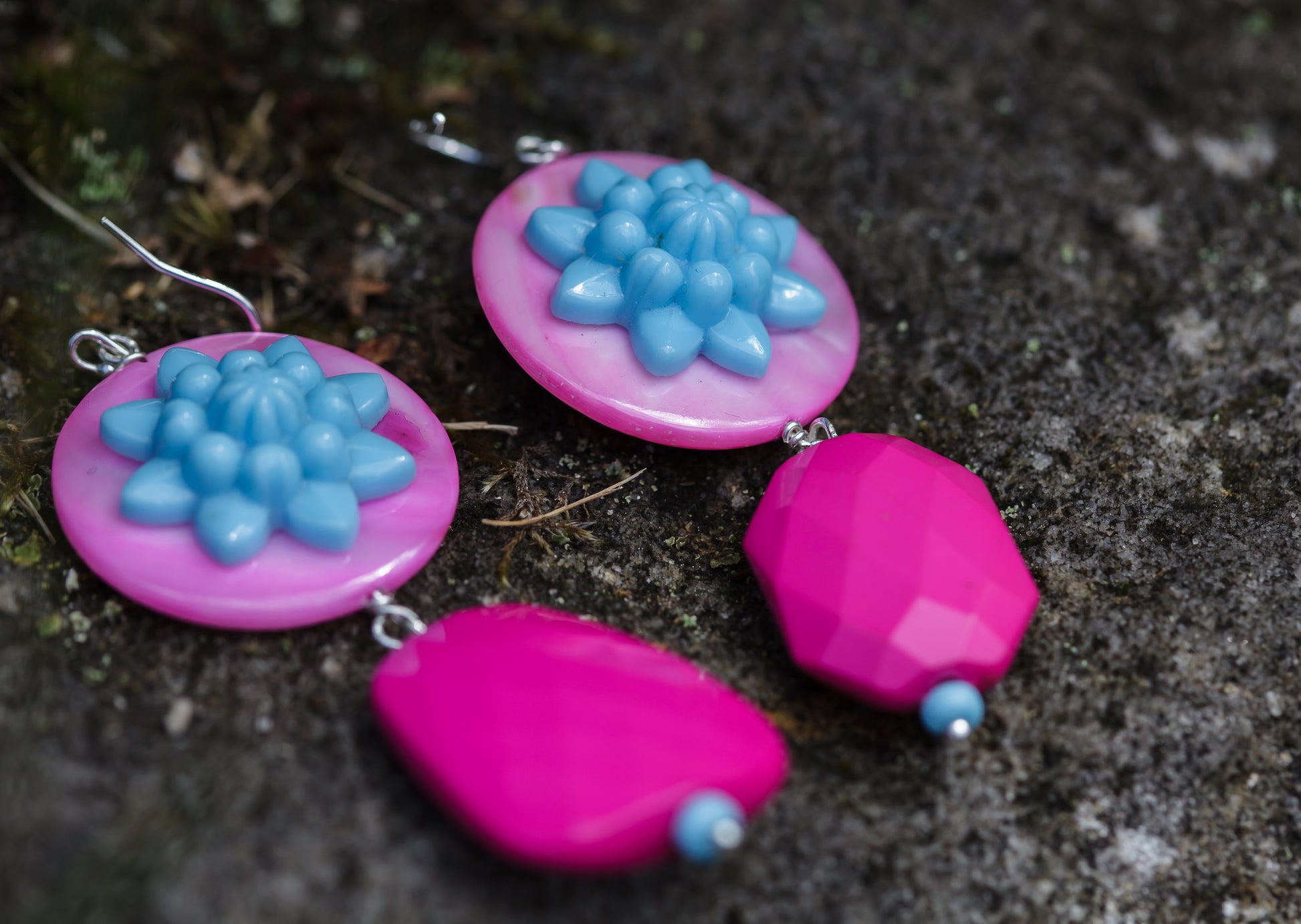 Handmade Pink Drop Earrings