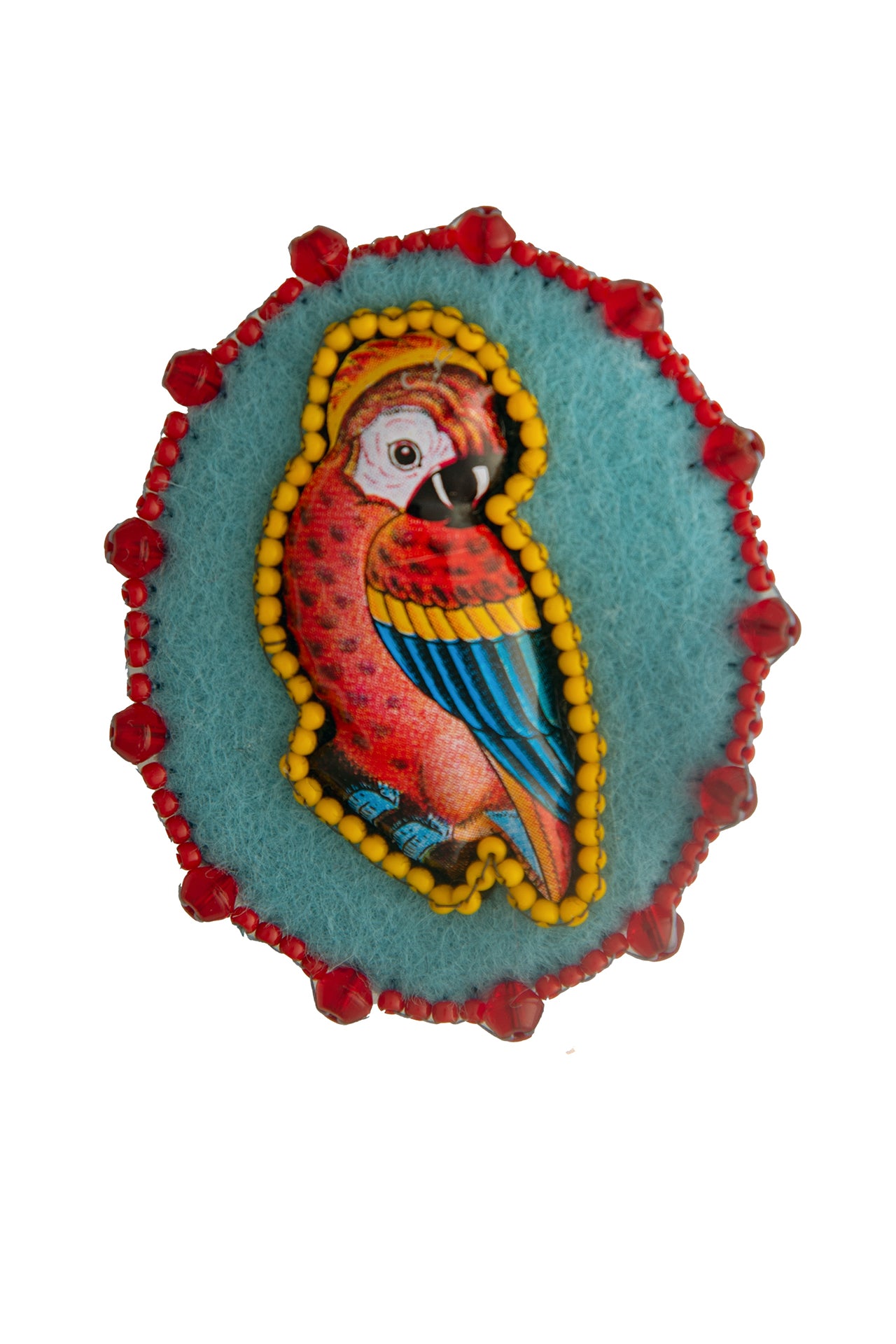 Handmade Vintage Tin Parrot Brooch | Hopetown & Hunter