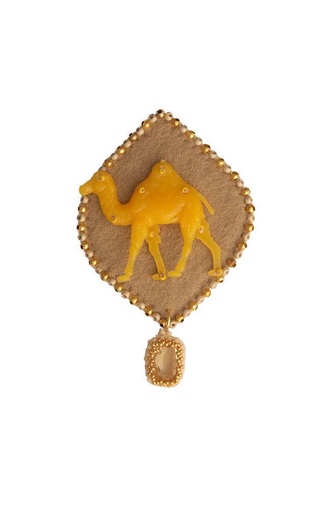 Handmade Yellow Camel Brooch | Hopetown & Hunter