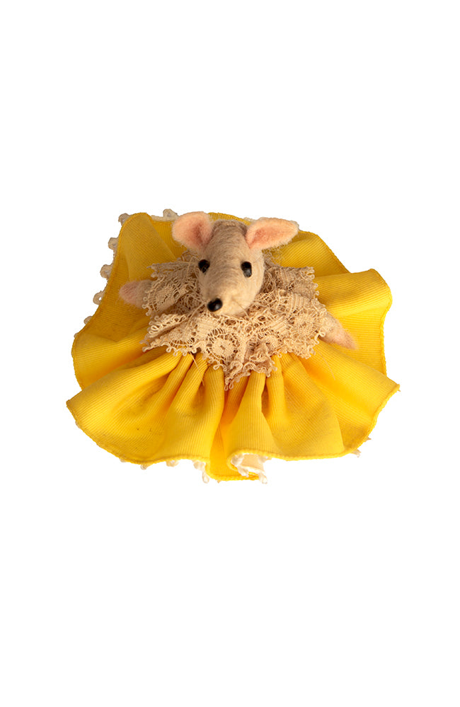 Handmade Yellow Mouse Brooch | Hopetown & Hunter