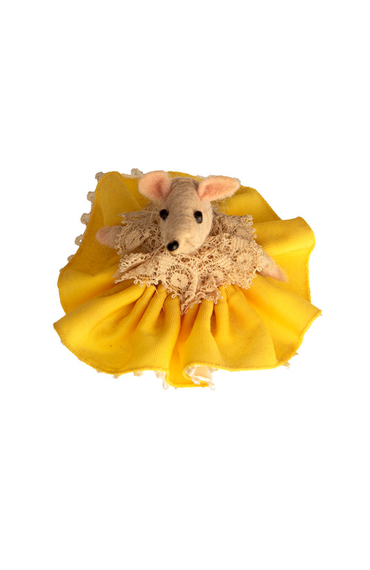 Handmade Yellow Mouse Brooch | Hopetown & Hunter