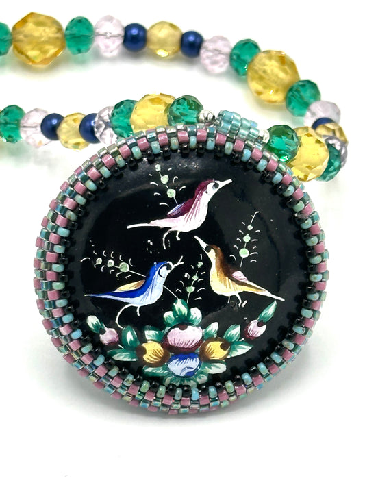 Handpainted Bird Necklace | Hopetown & Hunter
