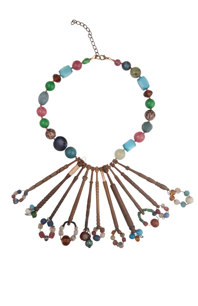Large Antique Lace Bobbin Necklace | Hopetown & Hunter