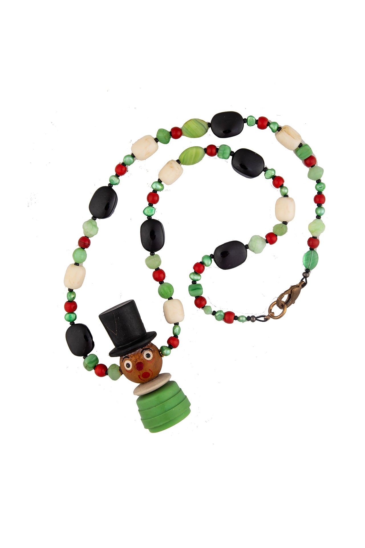 Pair Necklaces with Quirky Vintage Figures Wearing Black Top Hats
 | Hopetown & Hunter