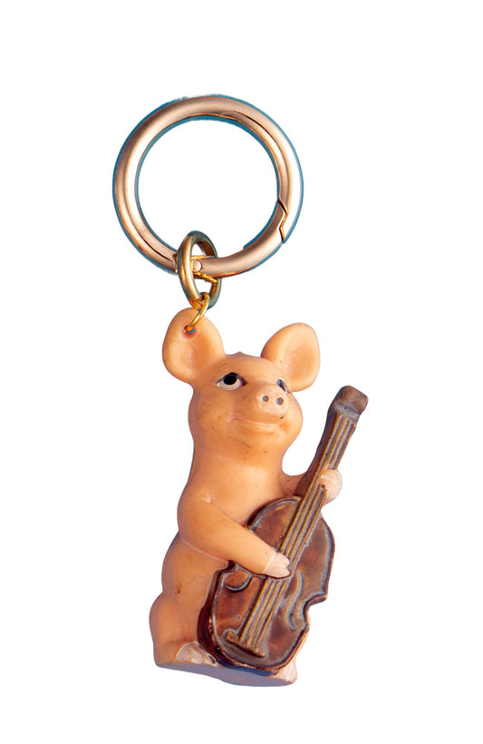 Pig Playing Guitar Bag Charm | Hopetown & Hunter