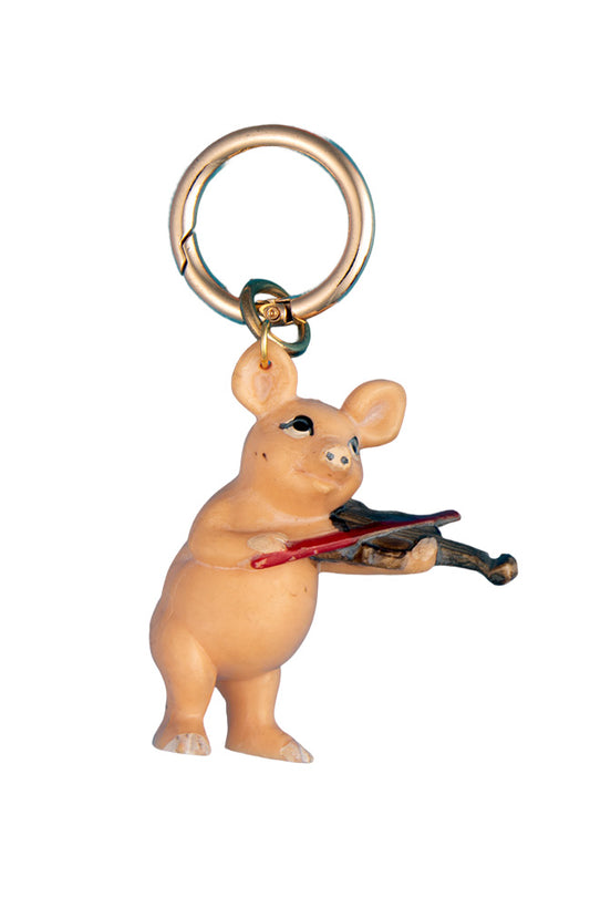 Pig Playing Violin Bag Charm | Hopetown & Hunter