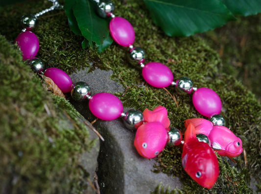 Pink Fish Necklace