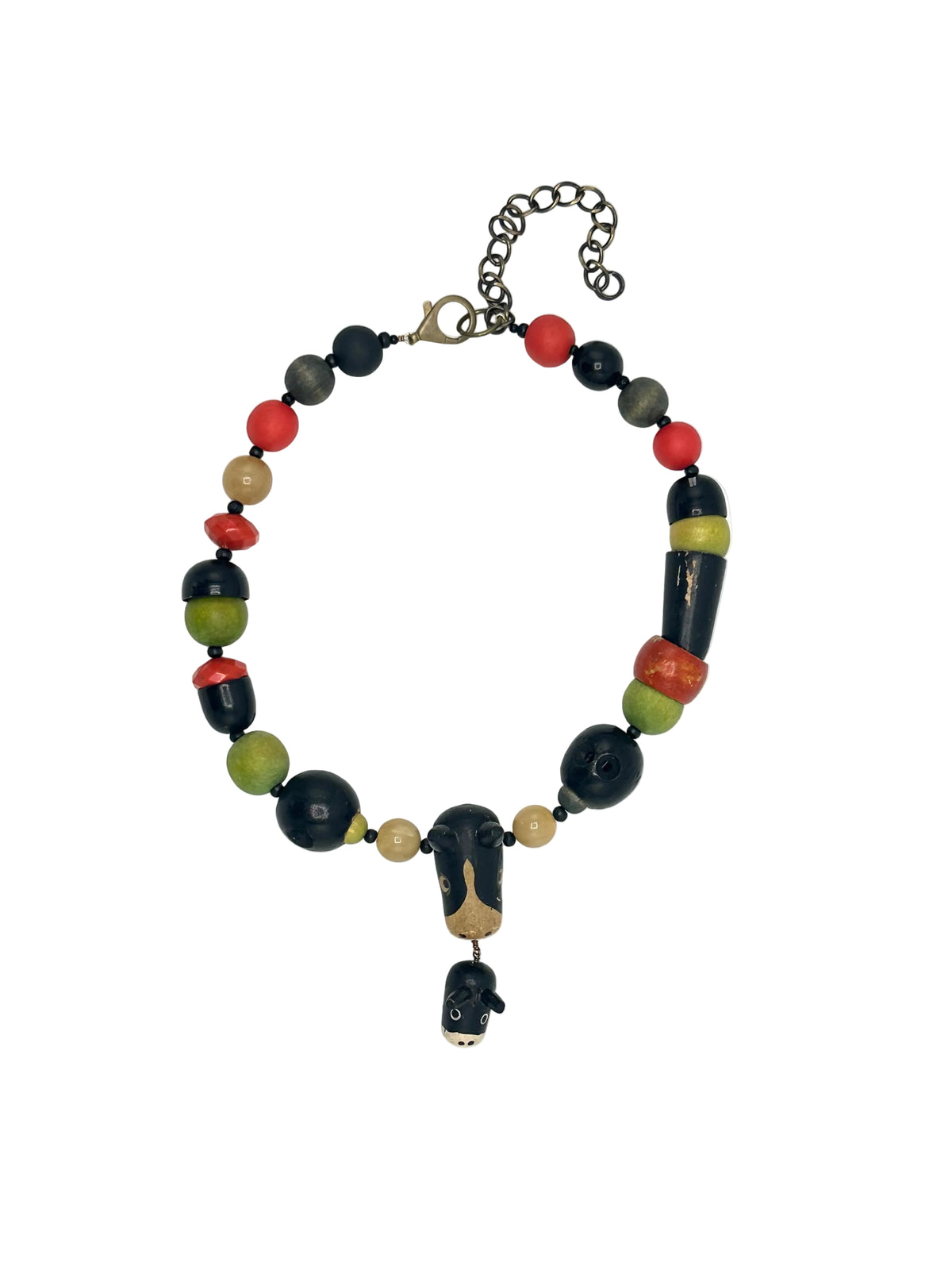 Red Green and Black Toy Horse Necklace | Hopetown & Hunter