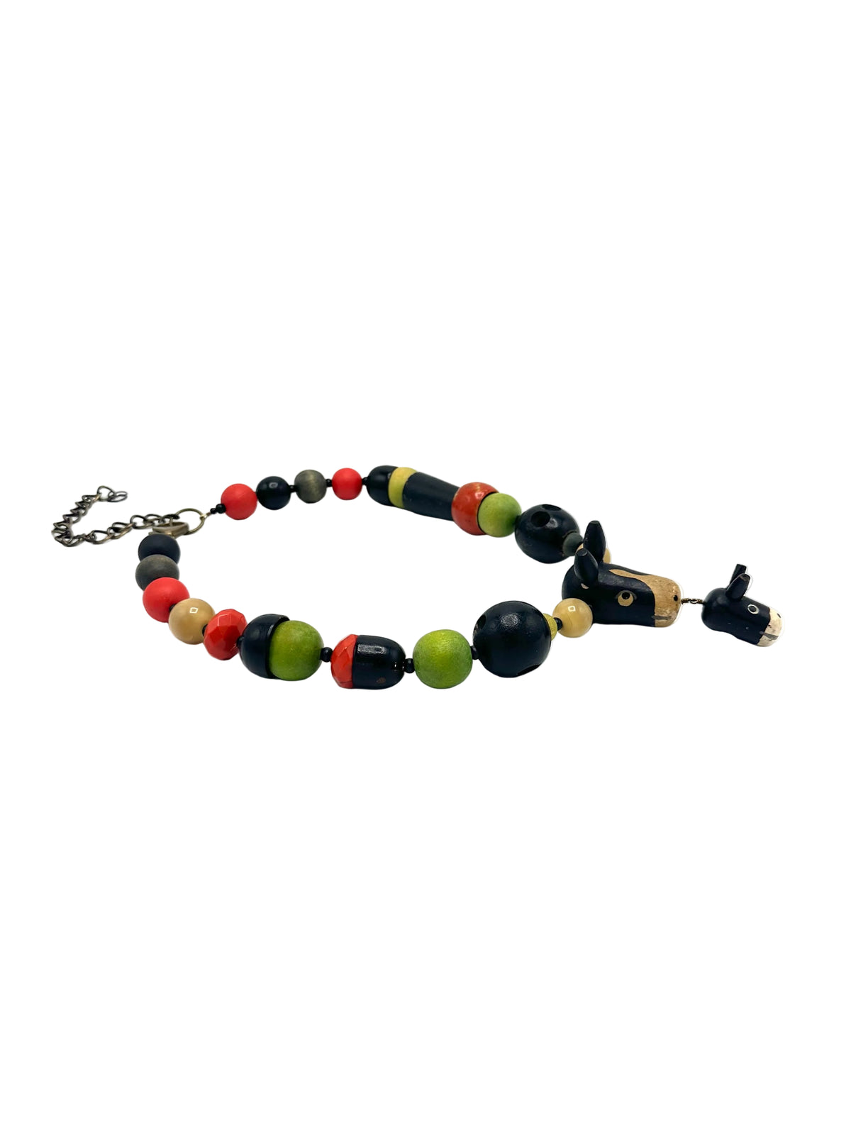 Red Green and Black Toy Horse Necklace | Hopetown & Hunter