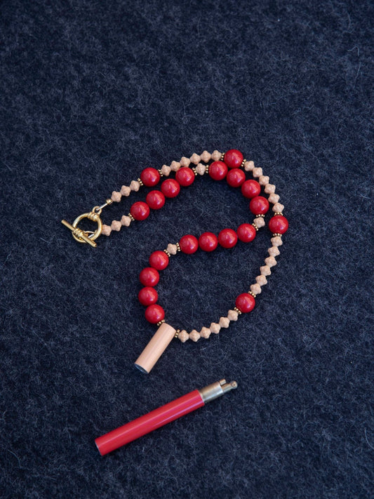 Red Vintage Cigarette Lighter Necklace | Hopetown & Hunter