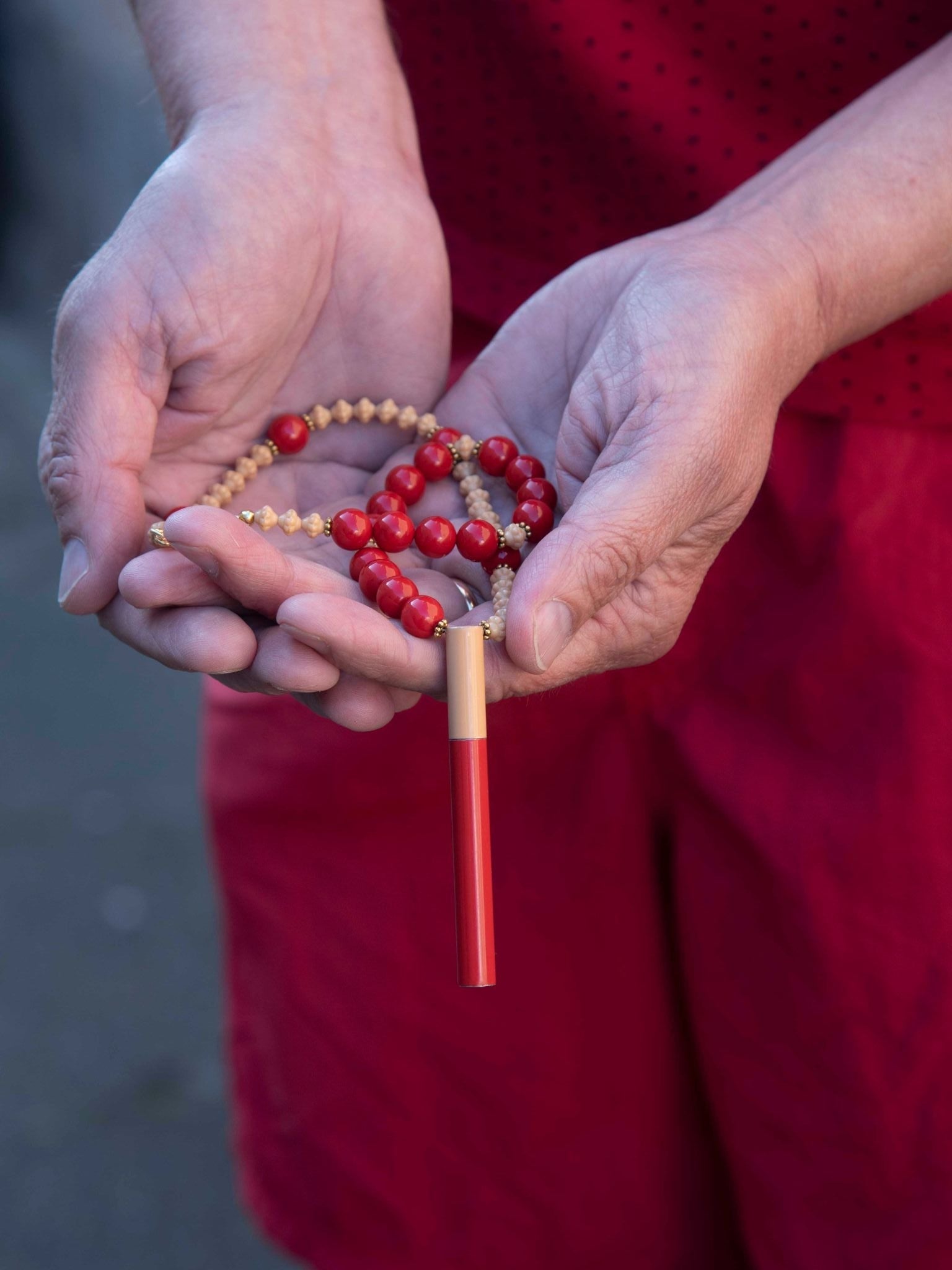 Red Vintage Cigarette Lighter Necklace | Hopetown & Hunter