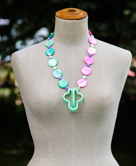 Retro Mint Green Club Cookie Cutter Necklace | Hopetown & Hunter