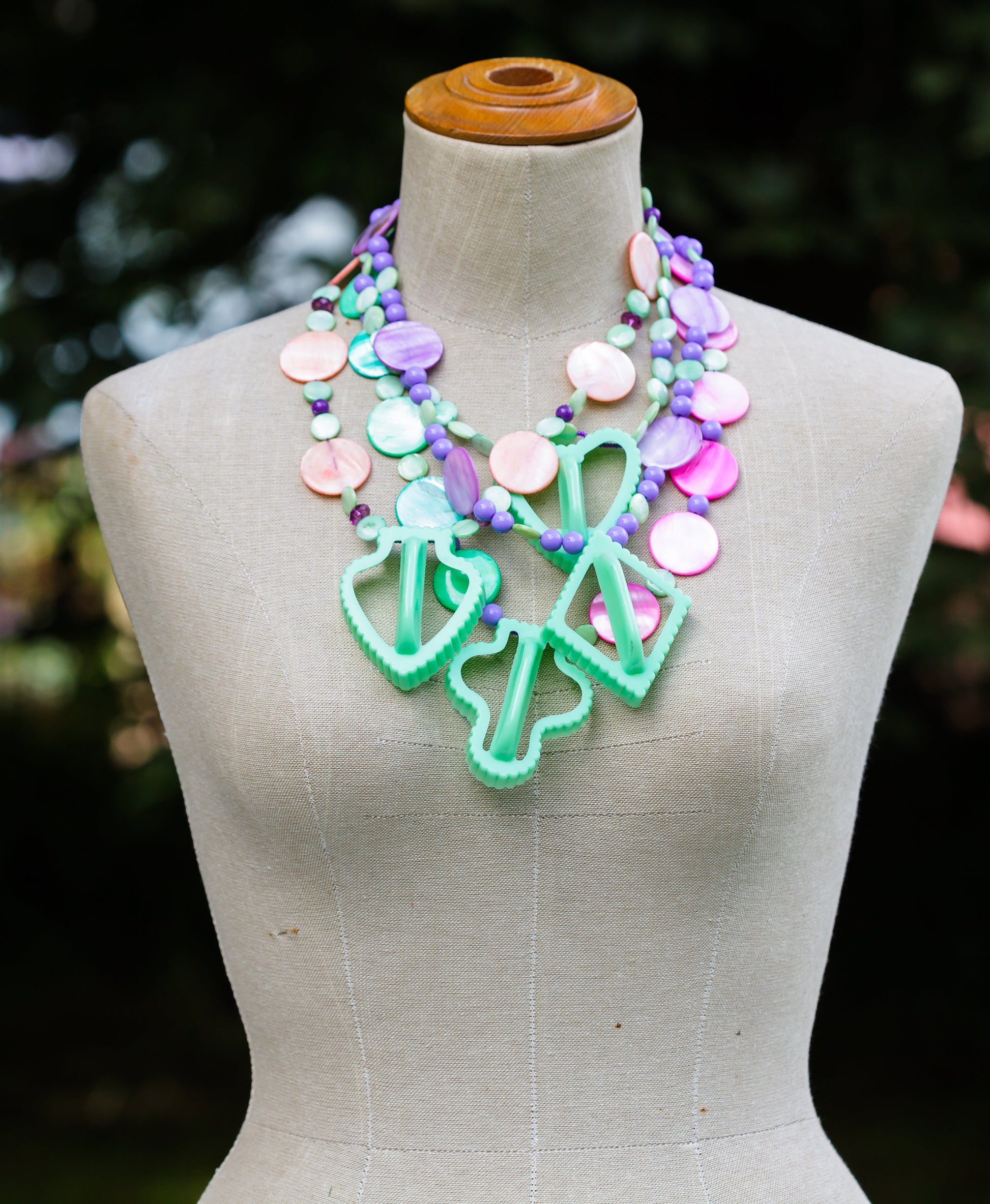 Retro Mint Green Diamond Cookie Cutter Necklace | Hopetown & Hunter