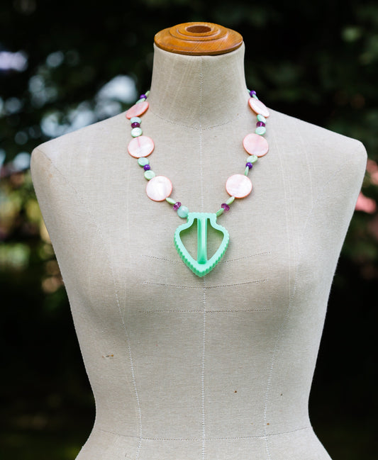 Retro Mint Green Spade Cookie Cutter Necklace | Hopetown & Hunter