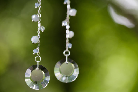 Round Vintage Glass Drop Earrings | Hopetown & Hunter