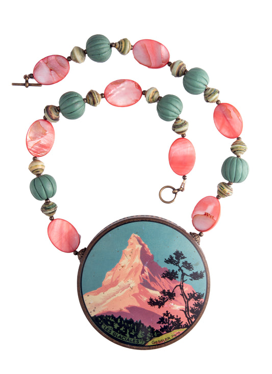 Handmade Short French Vintage Bon Bon Tin Necklace | Hopetown & Hunter
