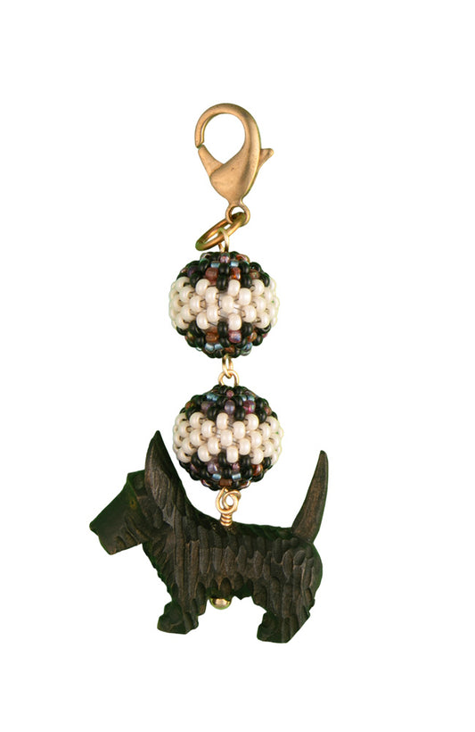 Small Black Scottie Dog Bag Charm | Hopetown & Hunter